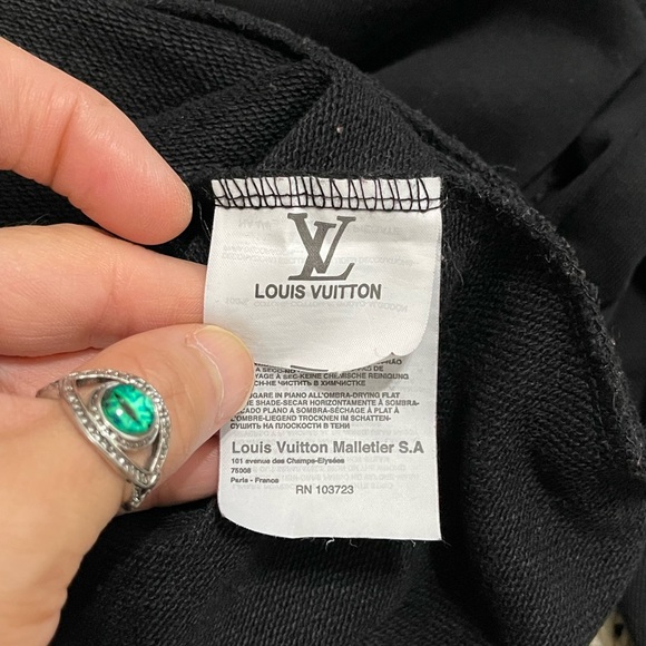 Like New Men’s Small Louis Vuitton Multi-logo Monogram Flower Sweatshirt Black - Picture 8 of 10